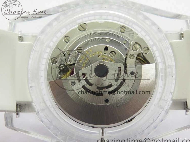 MiroTime 0123 Submariner Phantomlab Transparent KZF Best Edition Blue Fruit Dial on White Rubber Strap VR Classic 2563